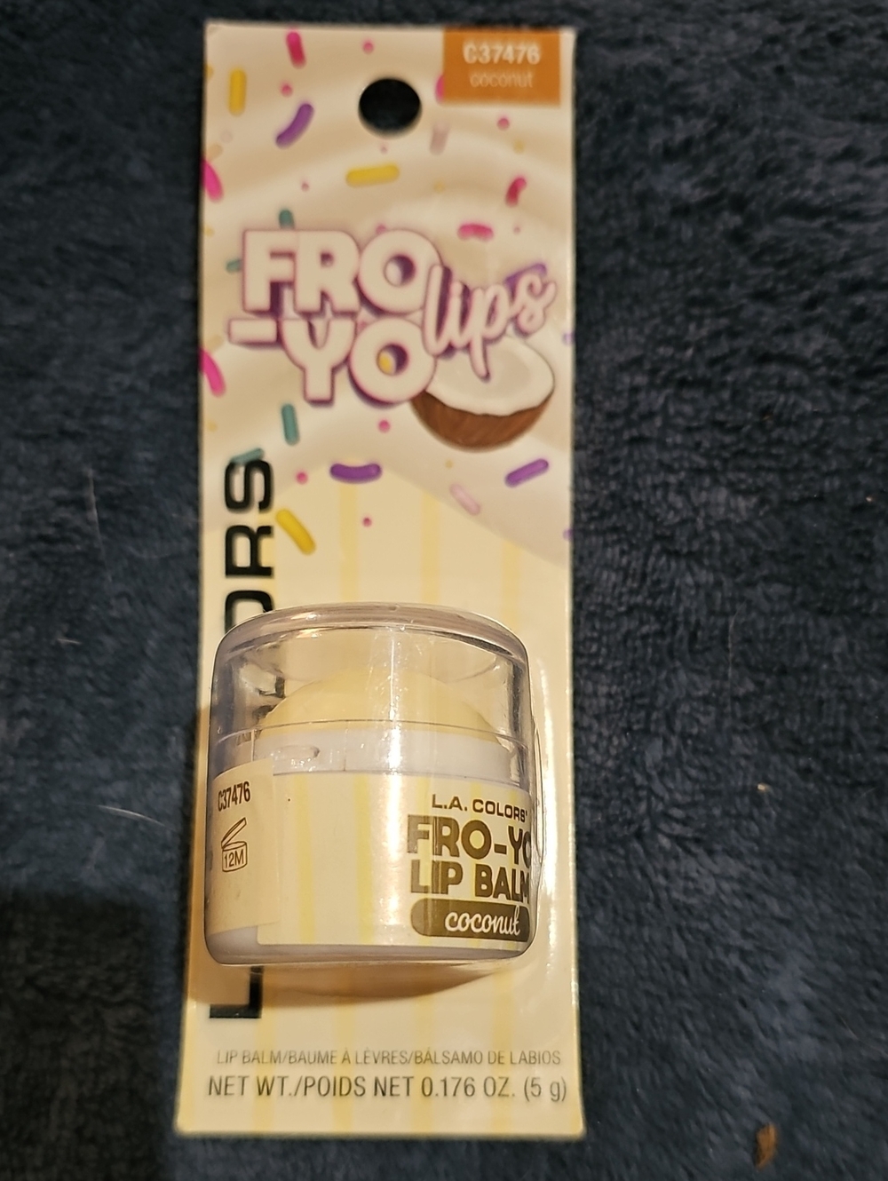 L.A. Colors FRO-YO Lips Lip Balm - Yellow & White Coconut